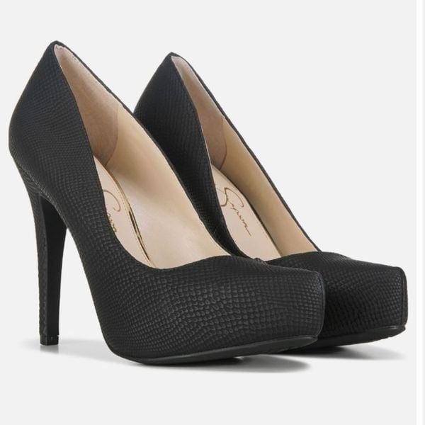 New Jessica Simpson Women's Parisah Platform Pump black stiletto heel 7