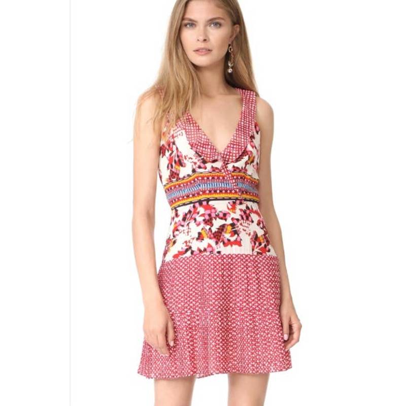 Saloni Womens Floral Print Maggie Dress Mango Rajasthan Cotton Size 10 Saloni Womens Floral Print Maggie Dress Mango Rajasthan Cotton Size 10