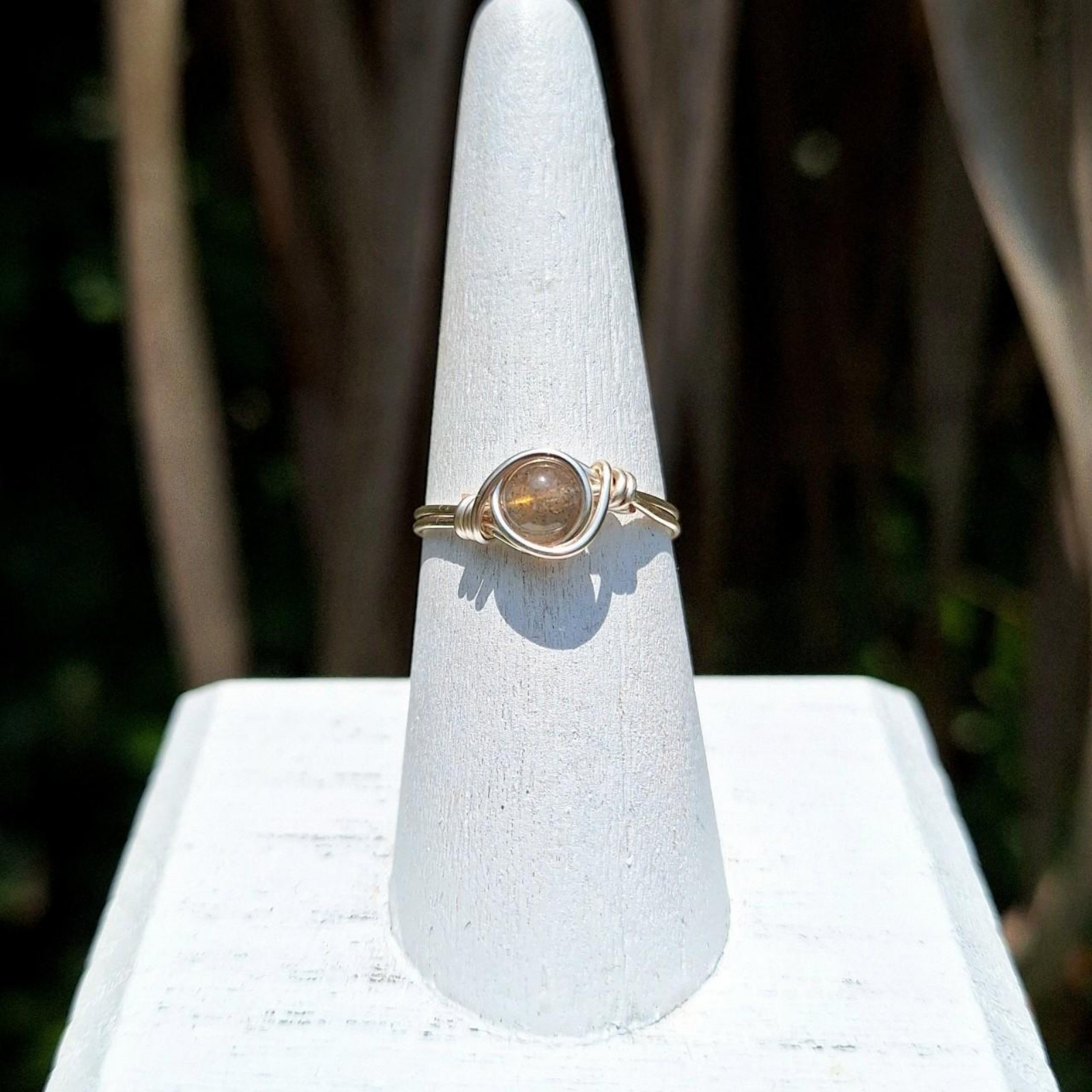 Dainty Labradorite Silver Ring ~ Artisan Jewelry