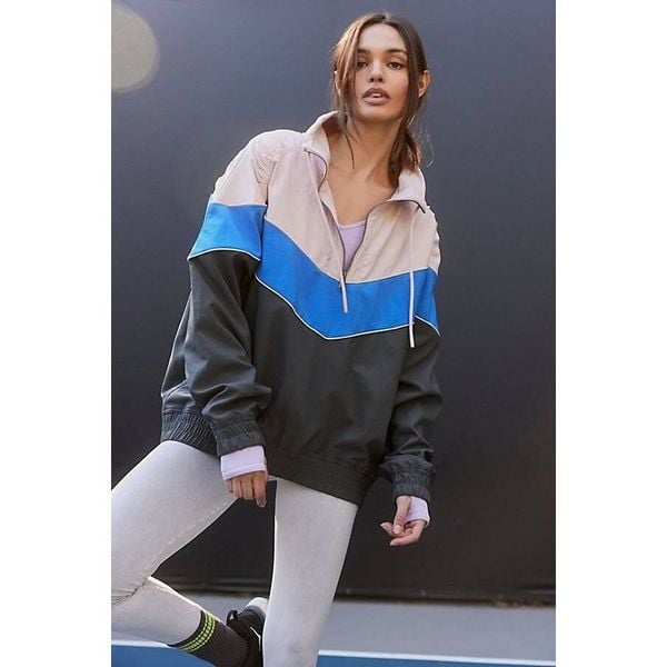 NWT FreePeople Movement Walk The Line Colorblock Pullover Size S. B12