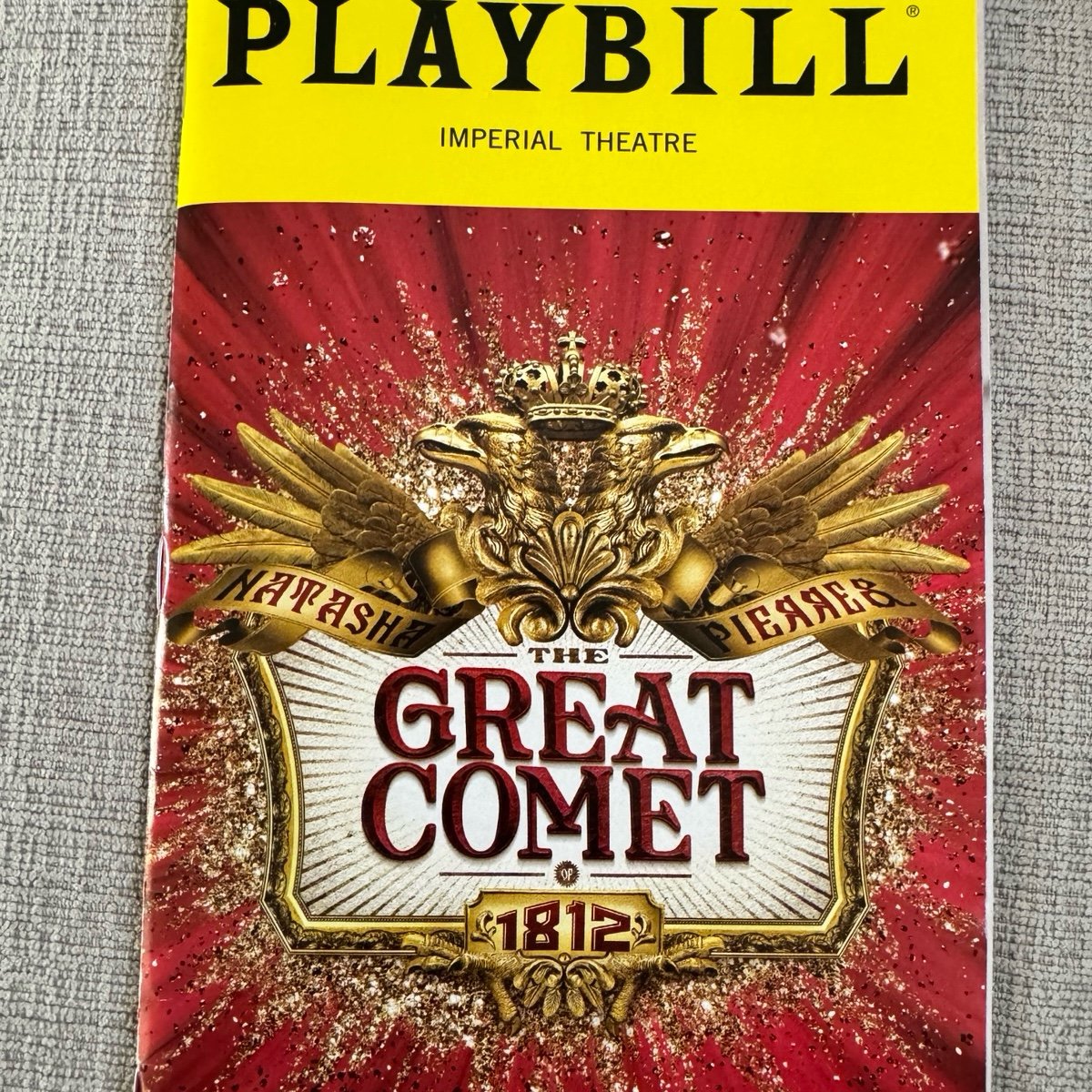 Natasha, Pierre And The Great Comet Of 1812 Original Cast Playbill Groban