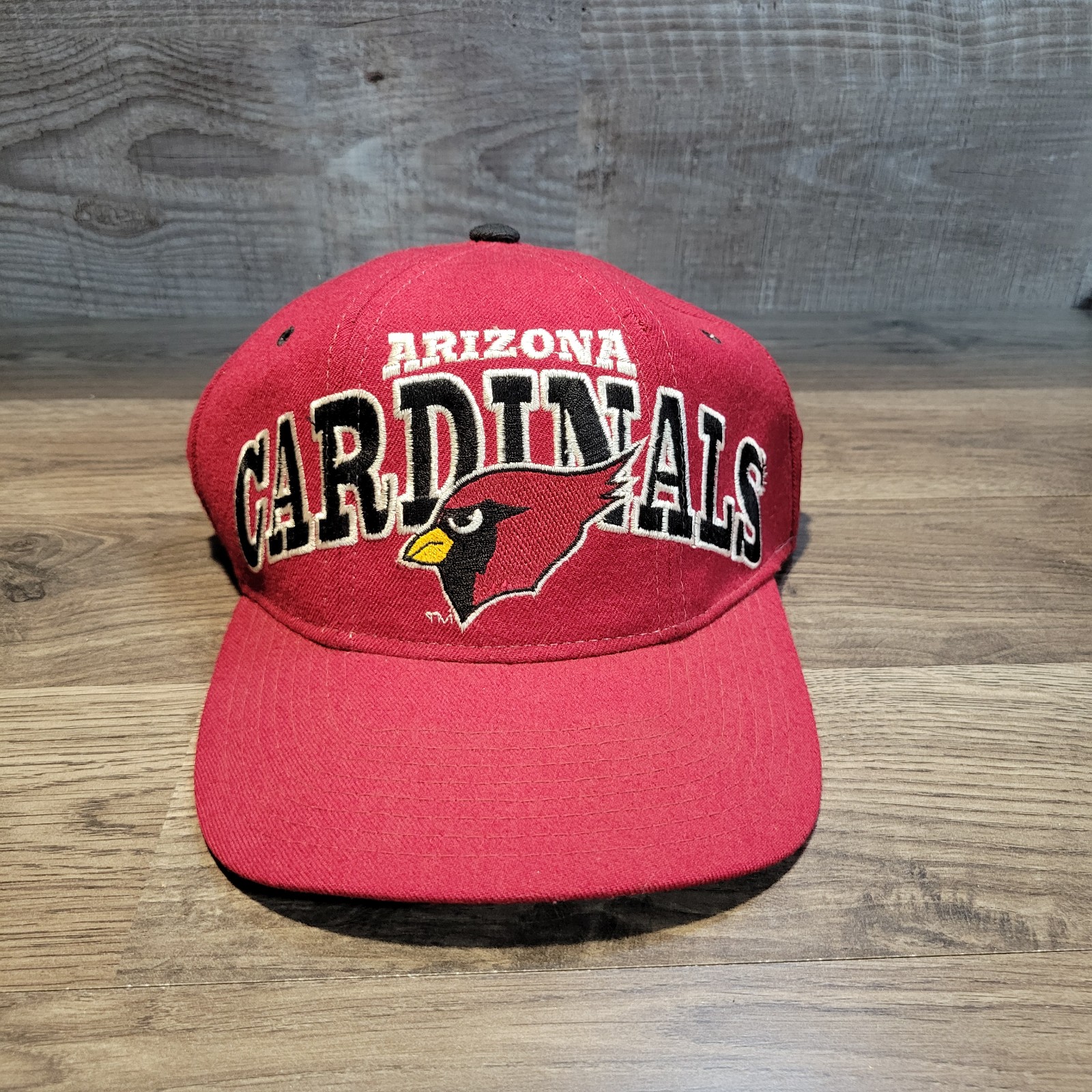 Starter NFL Arizona Cardinals Tri-Power Snapback Cap Hat Red Wool Logo VTG 1990s