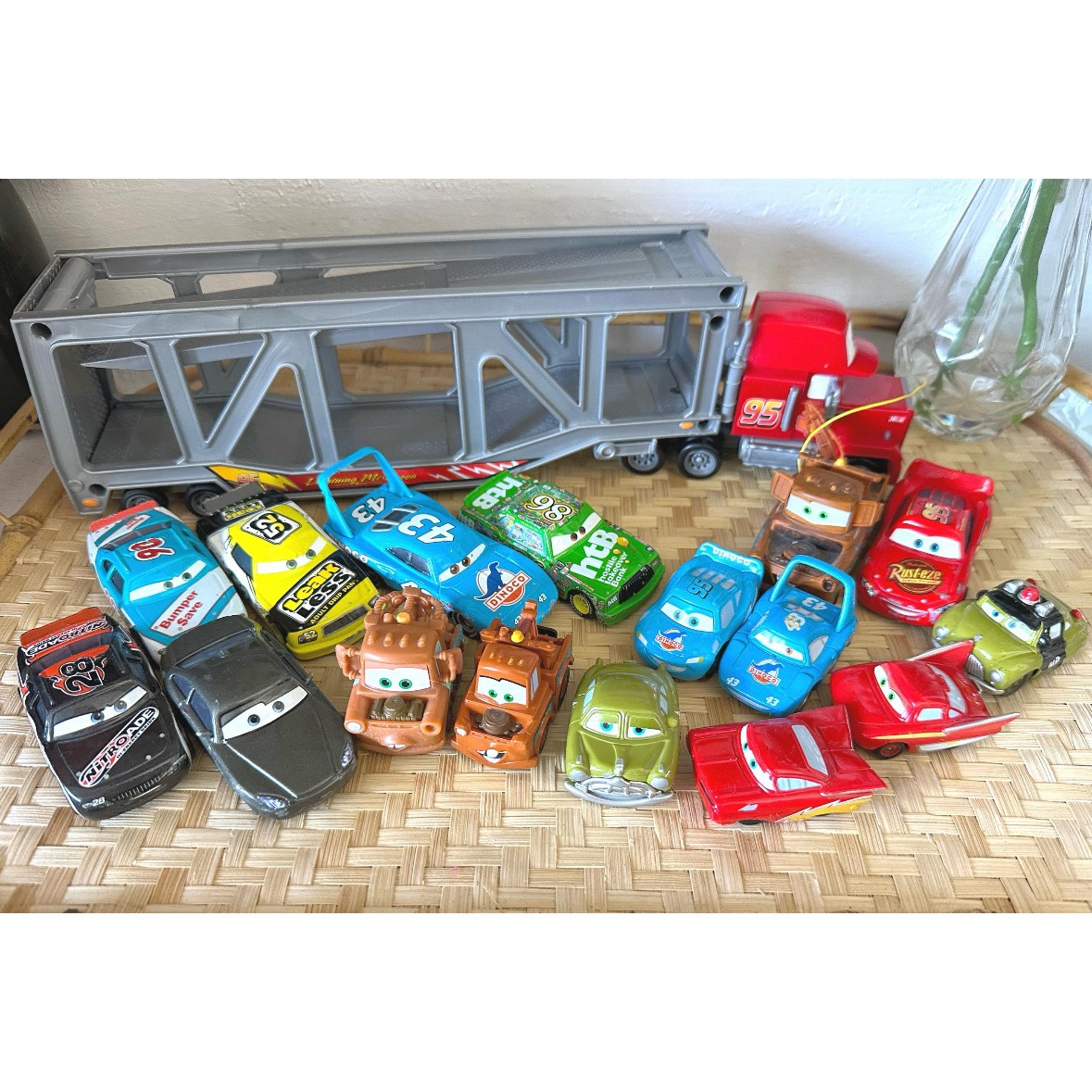 Bundle of Disney Pixar Cars movie diecast vehicles & Mac Truck & mini cars