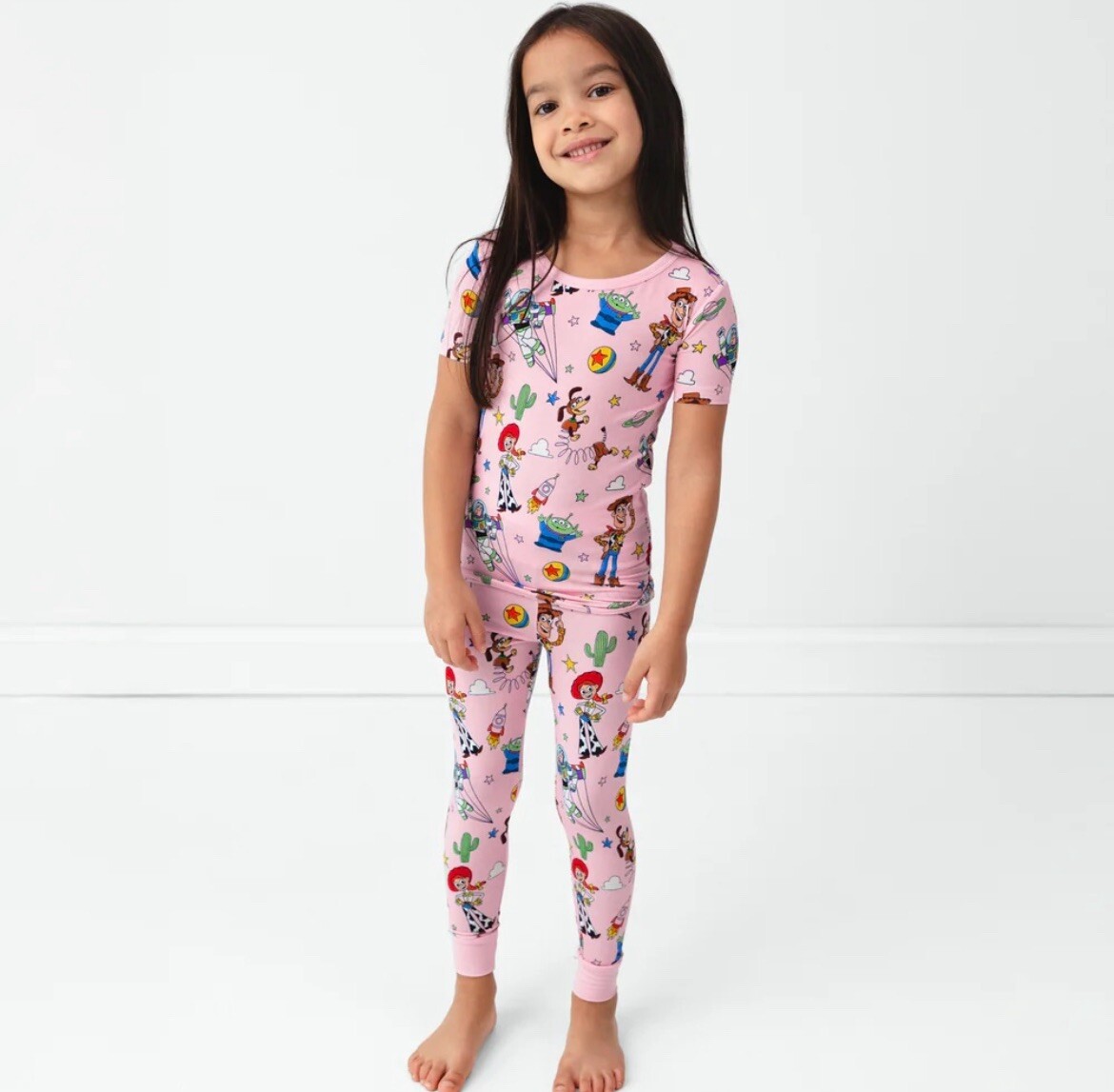 Little Sleepies Disney Pixar Toy Story Pink Stars Pajama PJ Set Size 4T NWT