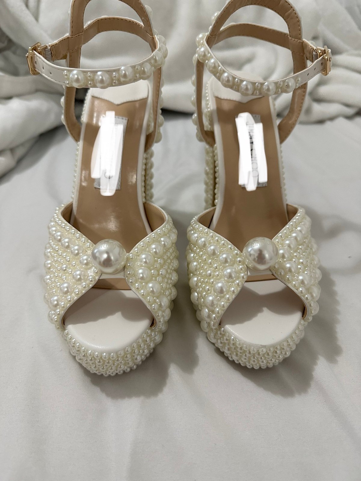 Pearly Flatform Sandals