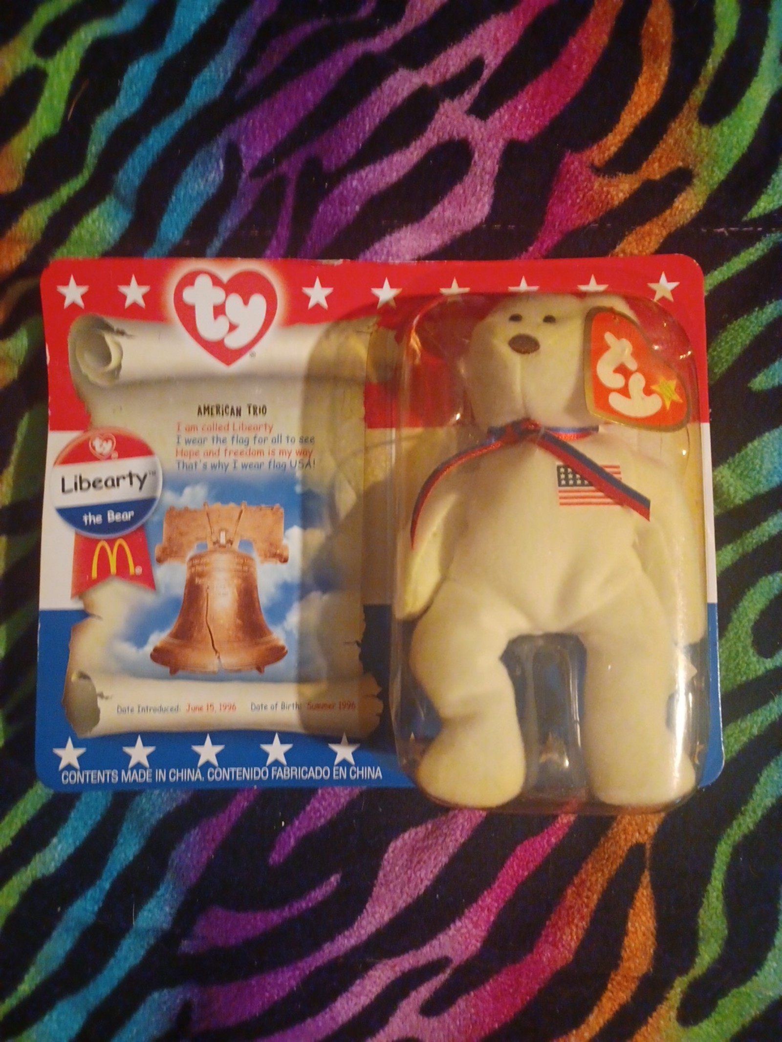 Ty Beanie Babies Liberty The Bear