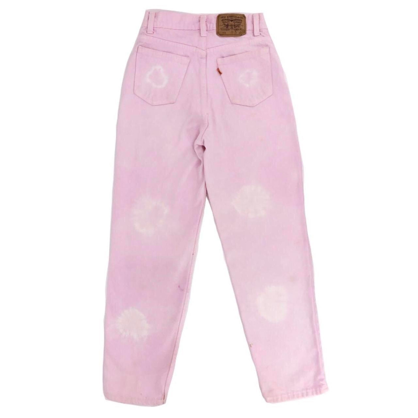 Levis pink 550 jeans bleach design 80s 1980s vintage