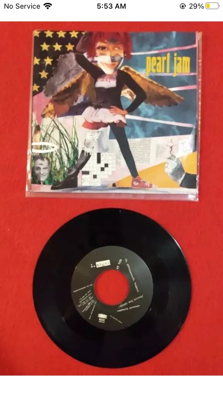 Pearl Jam ‘Angel’/‘Ramblings’ 45 Vinyl