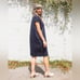 Curator SF Hollis Dress in Black Shift Sack Mini Dress Lagenlook Womens Size XS