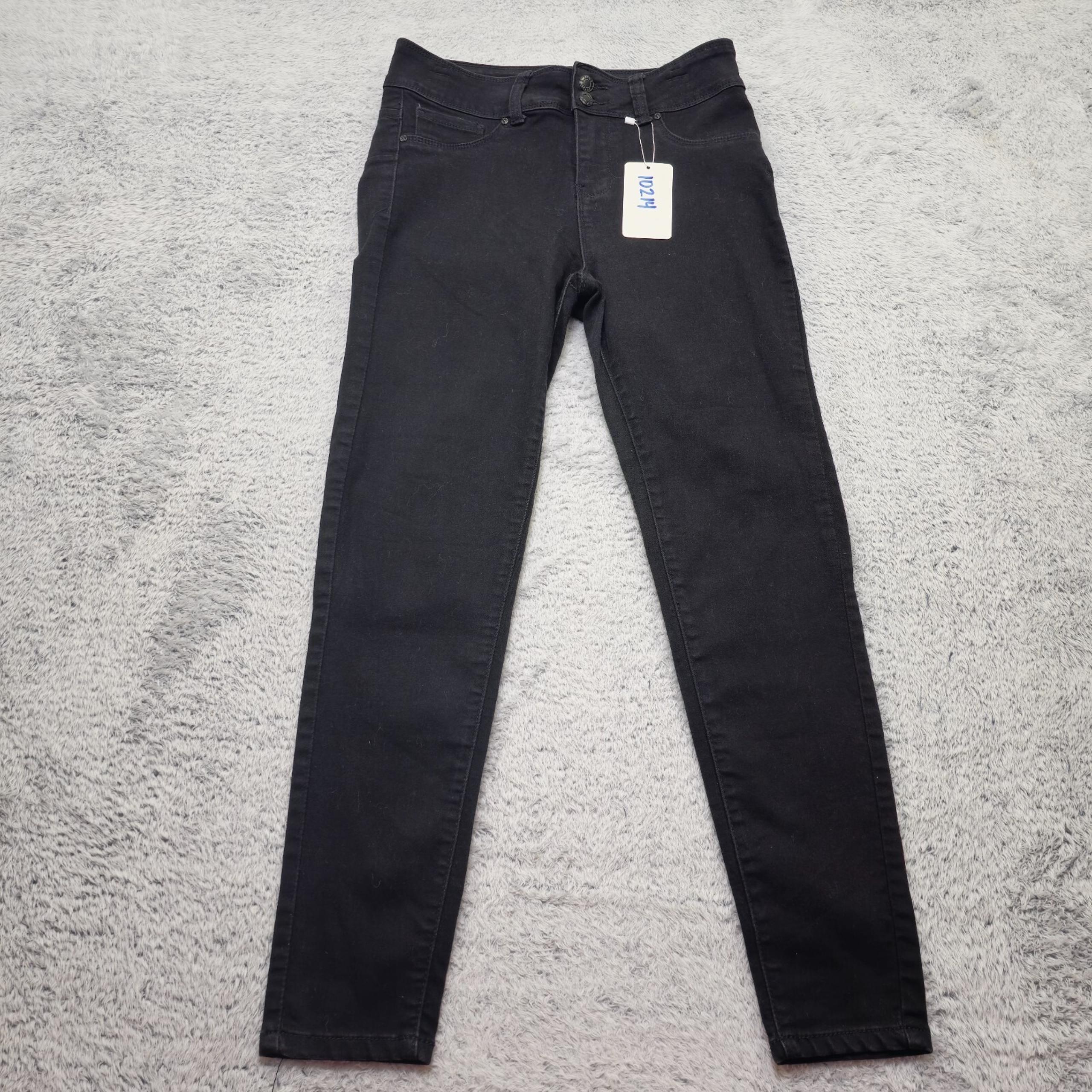 Blue Savvy Skinny Jeans Women's 11/30 Black Denim Cotton Stretch Medium Wash