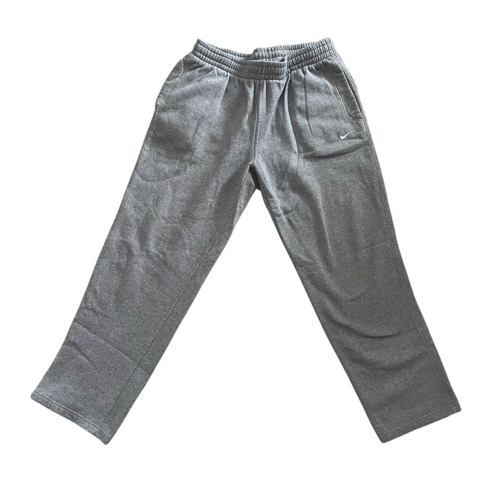 Vintage Nike Sweatpants Grey Y2K Swoosh Athletic Dept Club Fleece Wide Leg SZ XL