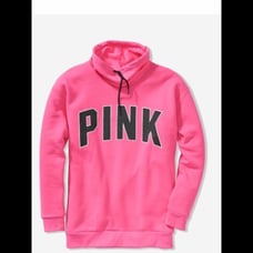 Victoria secret Pink Campus Cowl Neck Pullover lg flawless rare hard to find