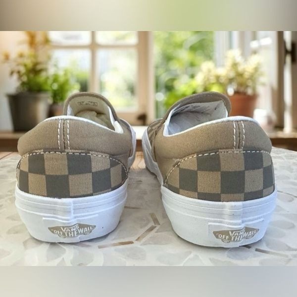 New Vans Classic Slip-On Shoes Canvas Block Checkerboard New Vans Classic Slip-On Shoes Canvas Block Checkerboard