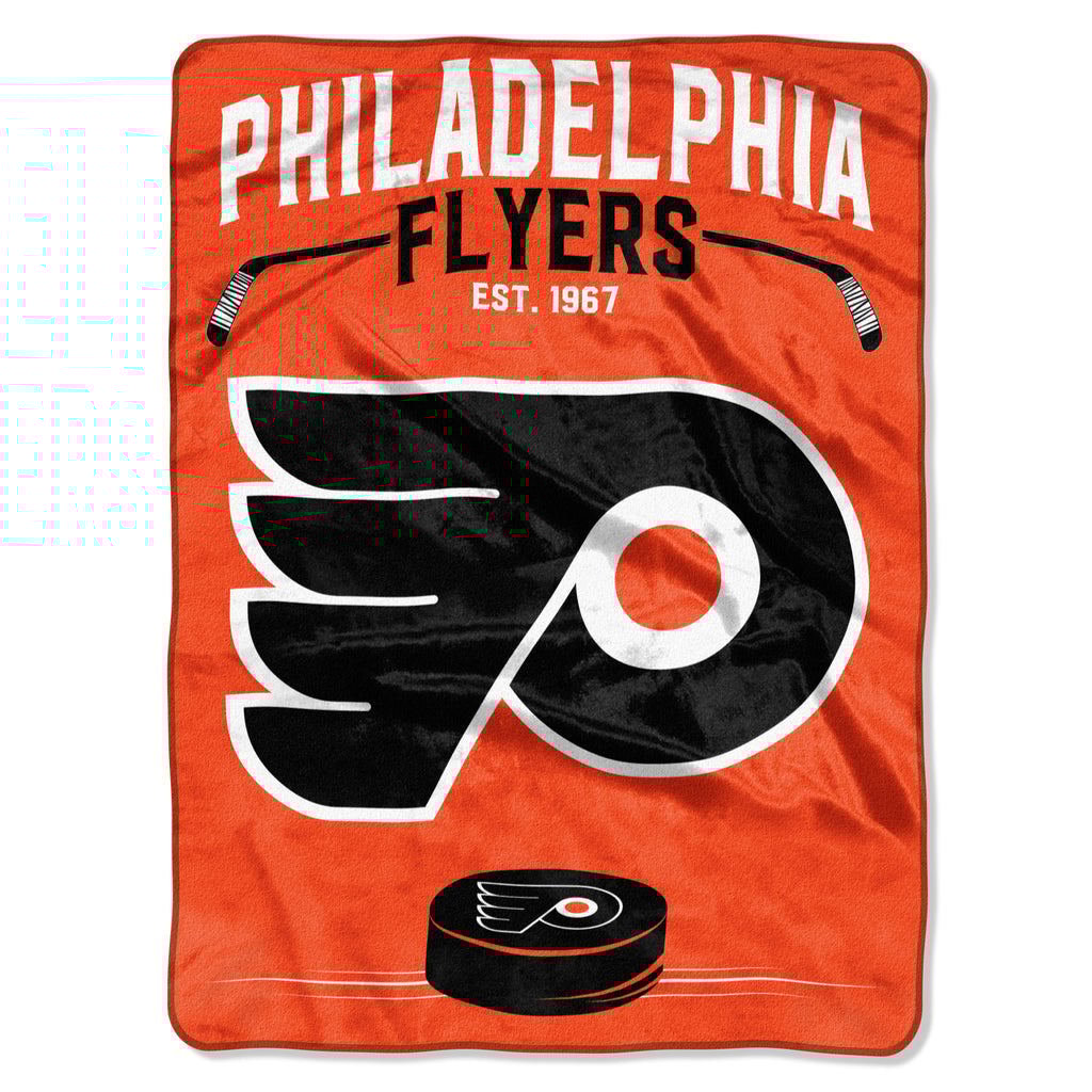 Philadelphia Flyers Inspired Raschel Throw Blanket 60x80