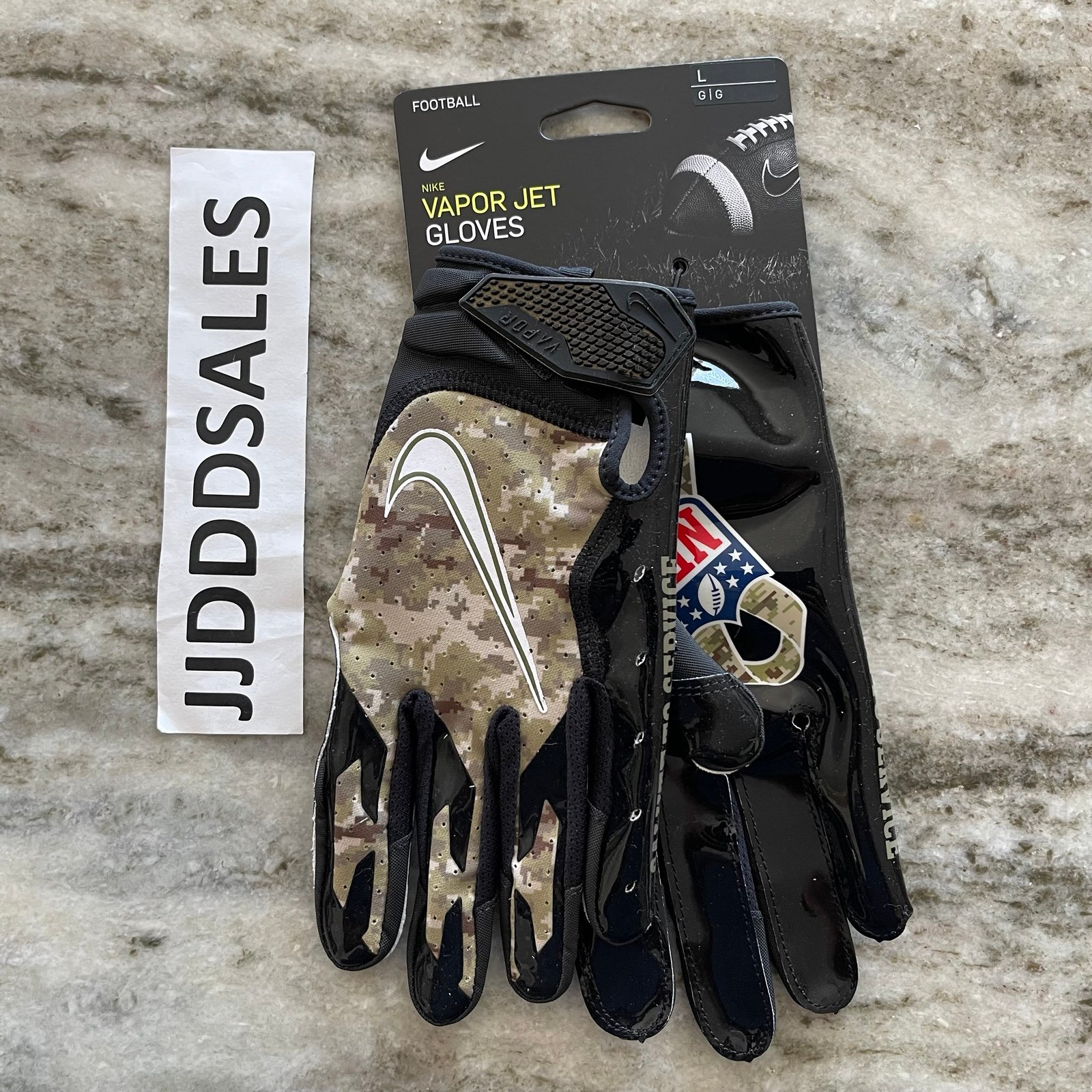 Nike Vapor Jet 6.0 NFL Salute to Service Football Receiver Gloves Camo Men’s L