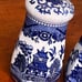 Vintage Moriyama Set Of 2 Blue Willow Muffineer Sugar Shakers Japan