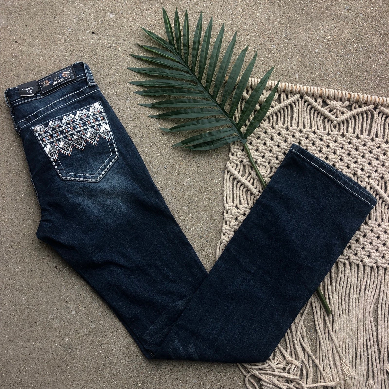 New Grace In LA Easy Fit Jeans Size 26