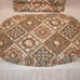 70s Vtg SET OF 5 Town & Country PLACEMATS Quilted RUFFLED Cottage Core MCM Boho