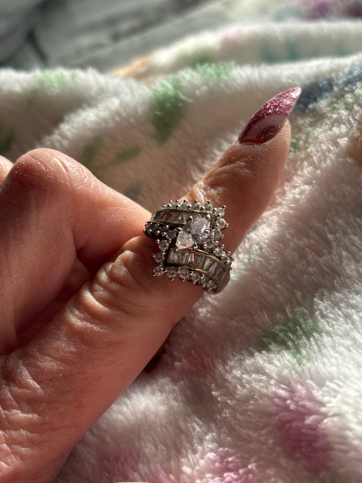 Sterling silver .925 Marquise Wedding Ring