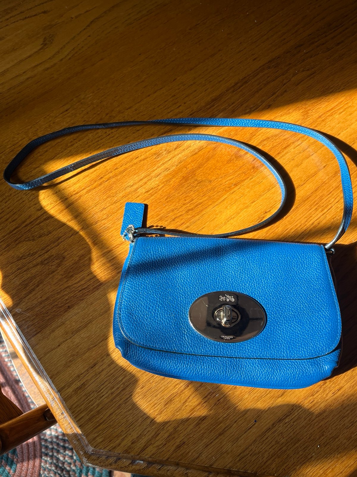 Coach smaller blue crossbody