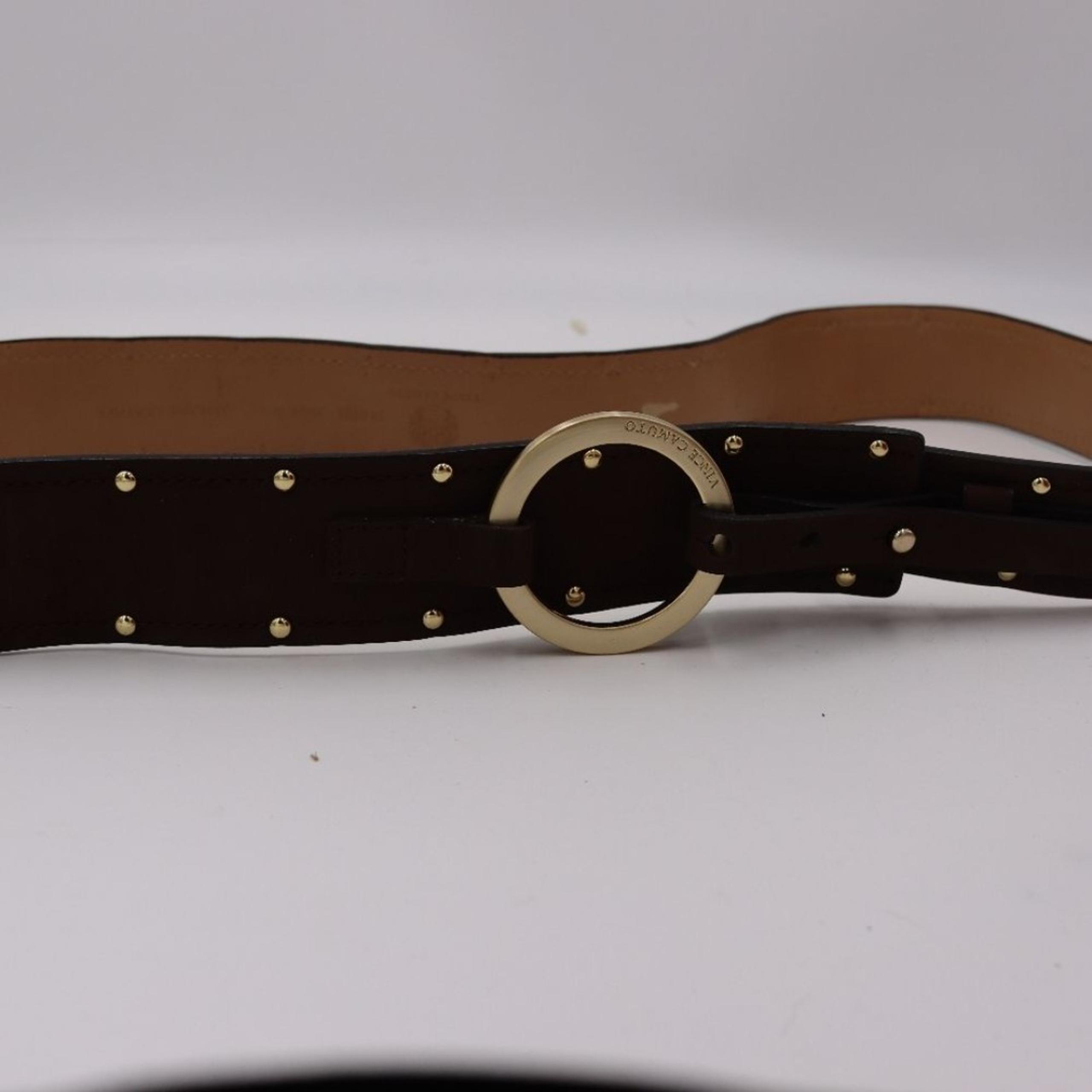 Vince Camuto Brown and Gold Belt 40"