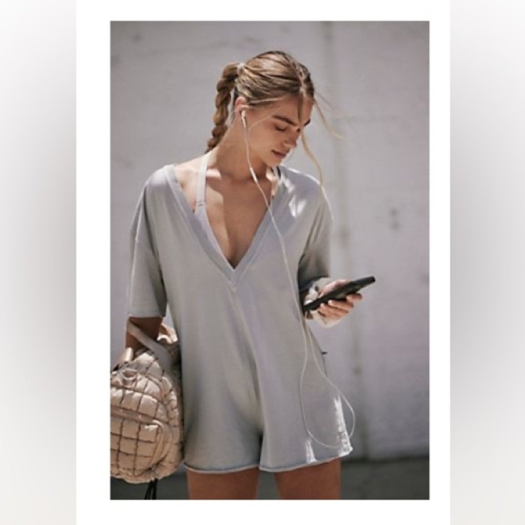 NWT Free People FP Movement Hot Shot Tee Romper