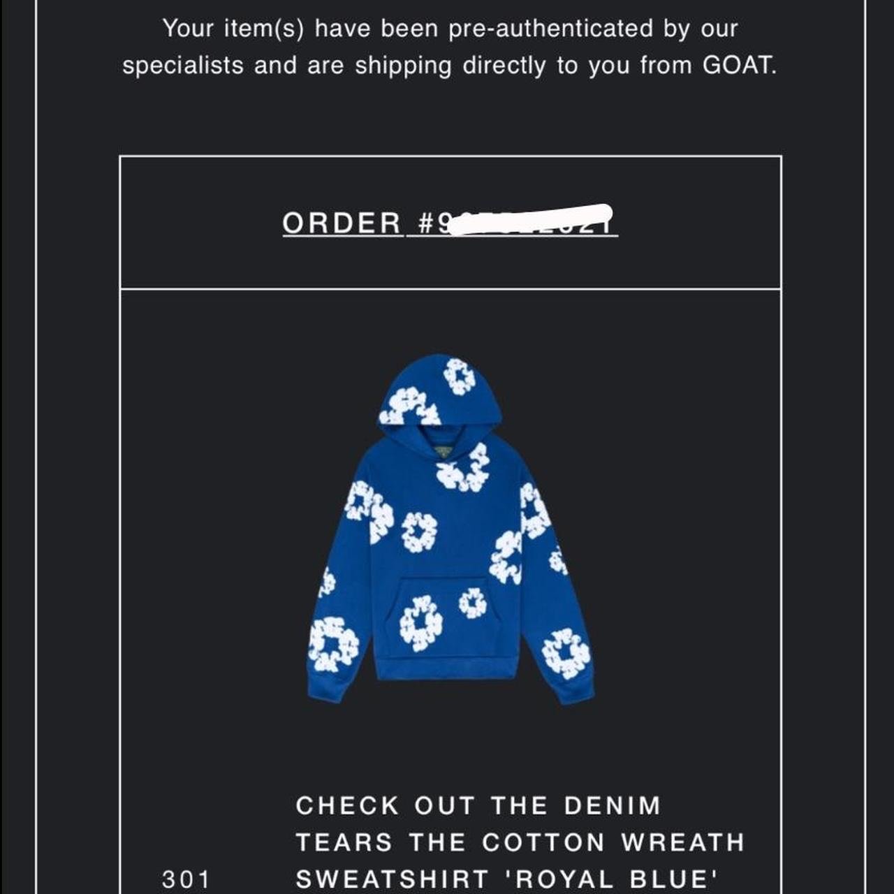 Denim tears hoodie blue (Small)