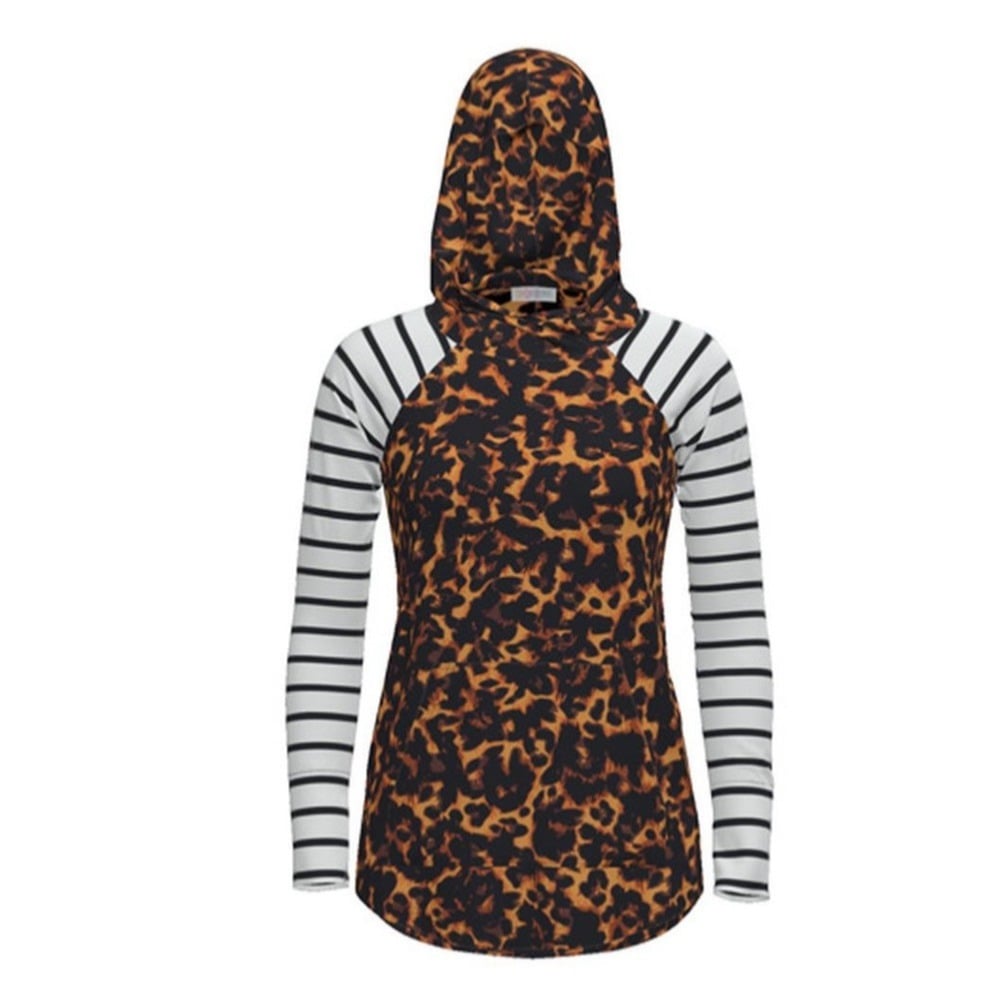 LuLaRoe Womens Hoodie Size XL Amber Cheetah Leopard Stripe Leggings Material NWT