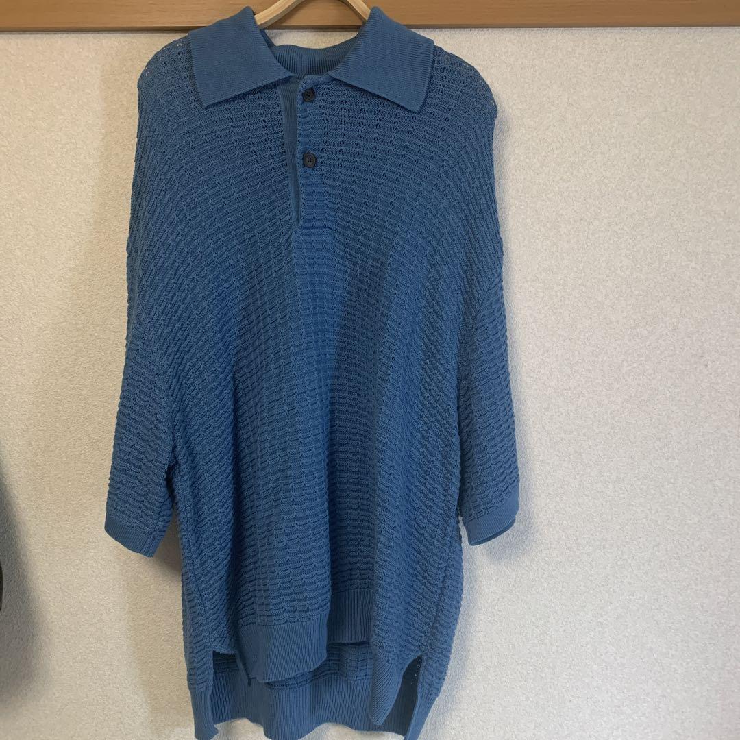 Unisex Item Oversized Knit Polo Shirt