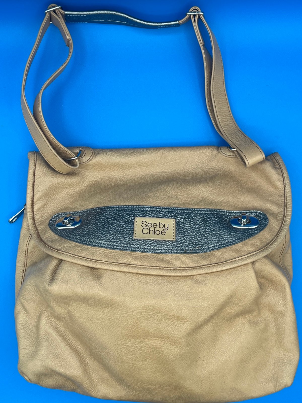 Vintage See by Chloe Large Shoulder Bag - Beige