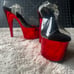 Adore 708 brand new red metallic stilletto Pleasers Heels size 7