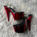 Adore 708 brand new red metallic stilletto Pleasers Heels size 7