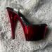 Adore 708 brand new red metallic stilletto Pleasers Heels size 7