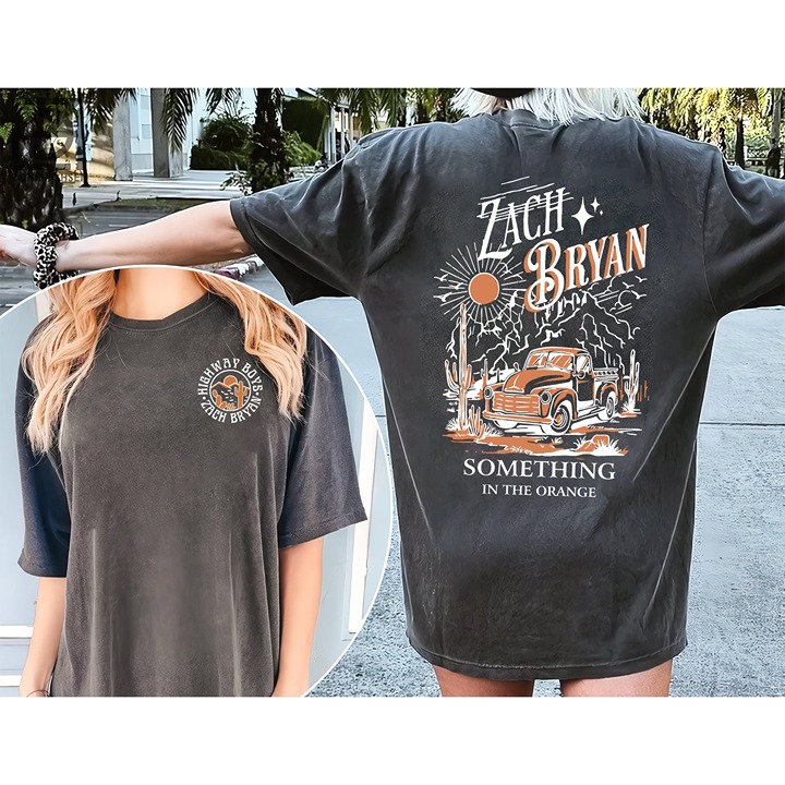 Zach Bryan Highway Boys Comfort Colors Shirt Something In The Orange Shirt Count