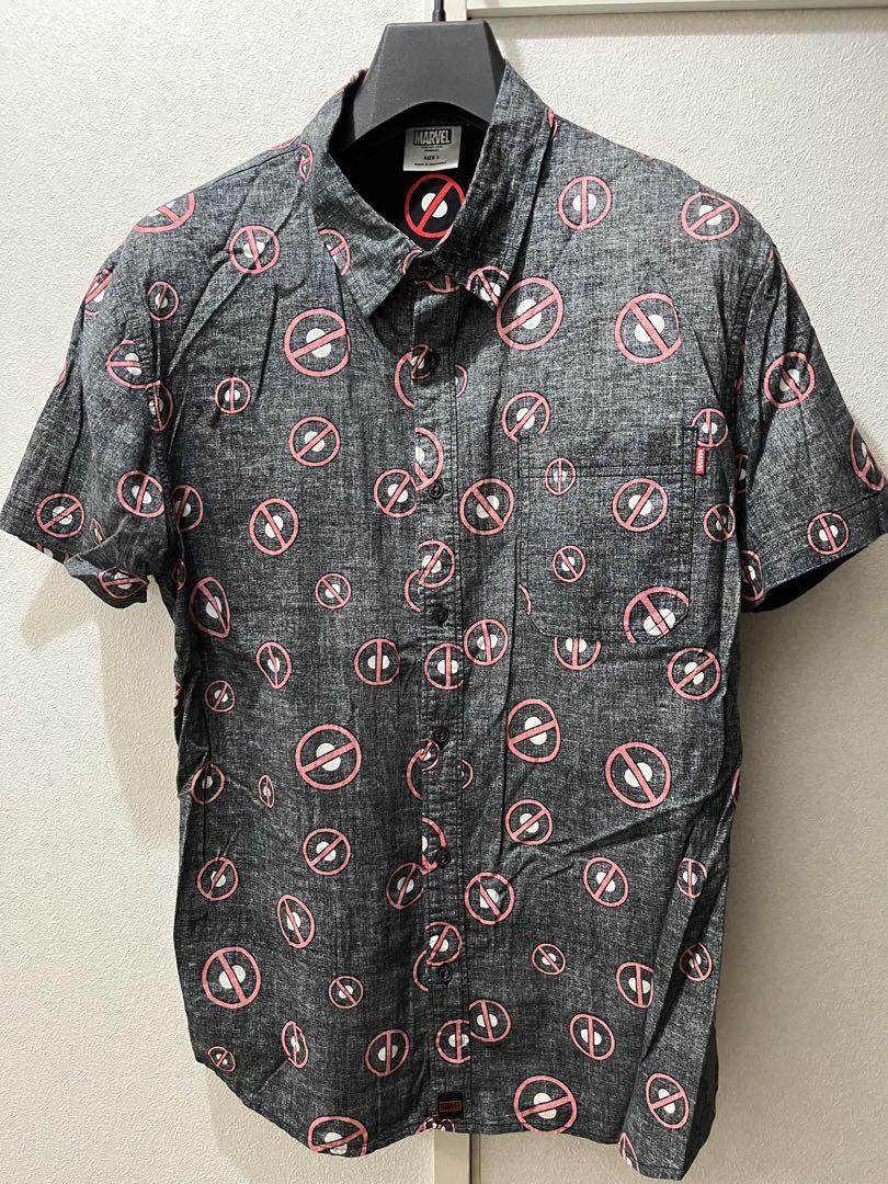 Deadpool All-Over Print Aloha Short Sleeve Shirt, Size L
