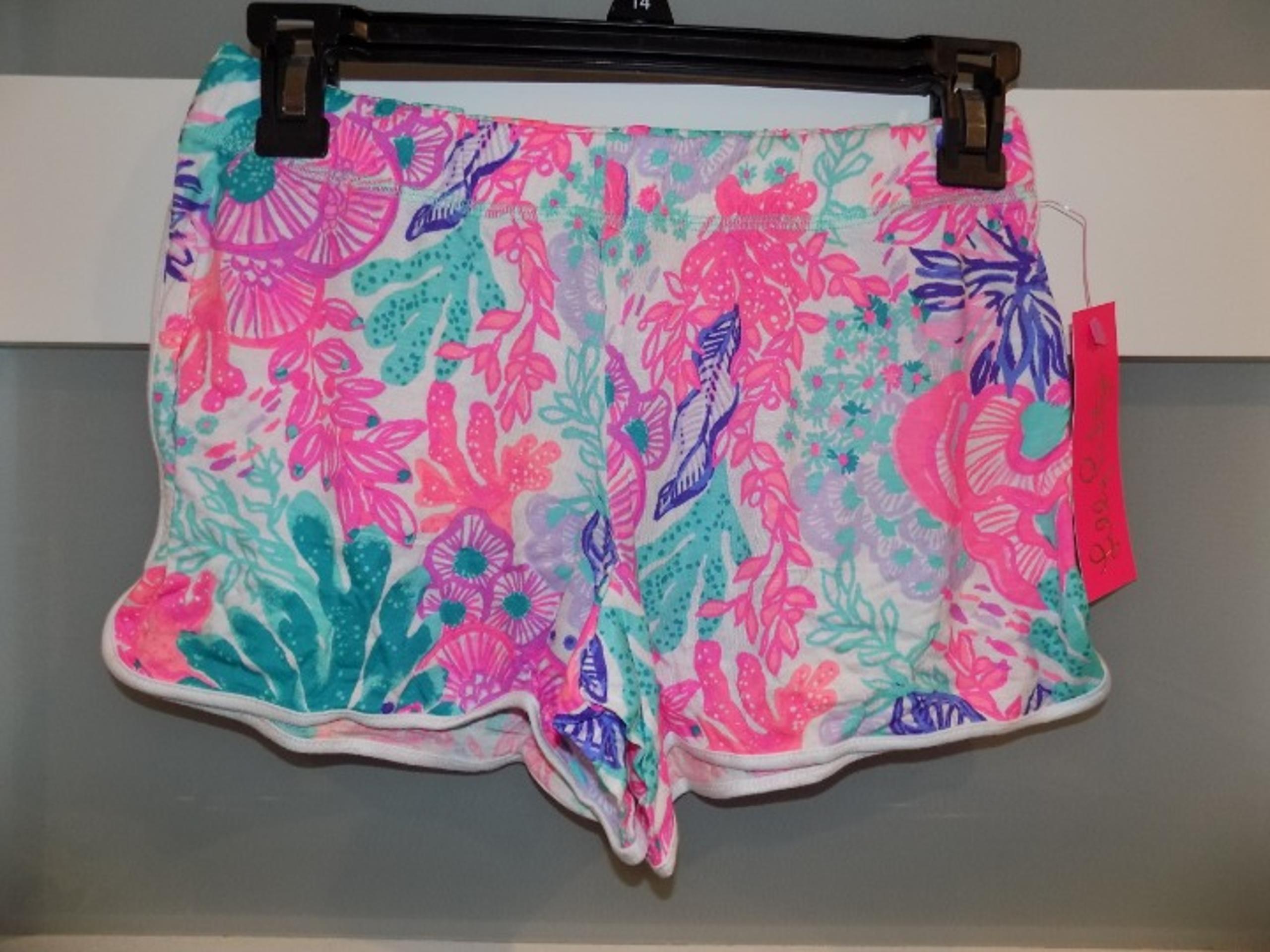 LILLY PULITZER SEASIDE CARNIVALE PJ KNIT SHORTS SIZE XXS WOMEN'S NEW
