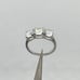 Moissanite Diamond 3 Stone Anniversary Ring Wedding Band Round Cut 4 Ct Size 6