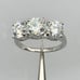 Moissanite Diamond 3 Stone Anniversary Ring Wedding Band Round Cut 4 Ct Size 6