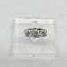 Moissanite Diamond 3 Stone Anniversary Ring Wedding Band Round Cut 4 Ct Size 6