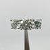 Moissanite Diamond 3 Stone Anniversary Ring Wedding Band Round Cut 4 Ct Size 6