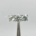 Moissanite Diamond 3 Stone Anniversary Ring Wedding Band Round Cut 4 Ct Size 6