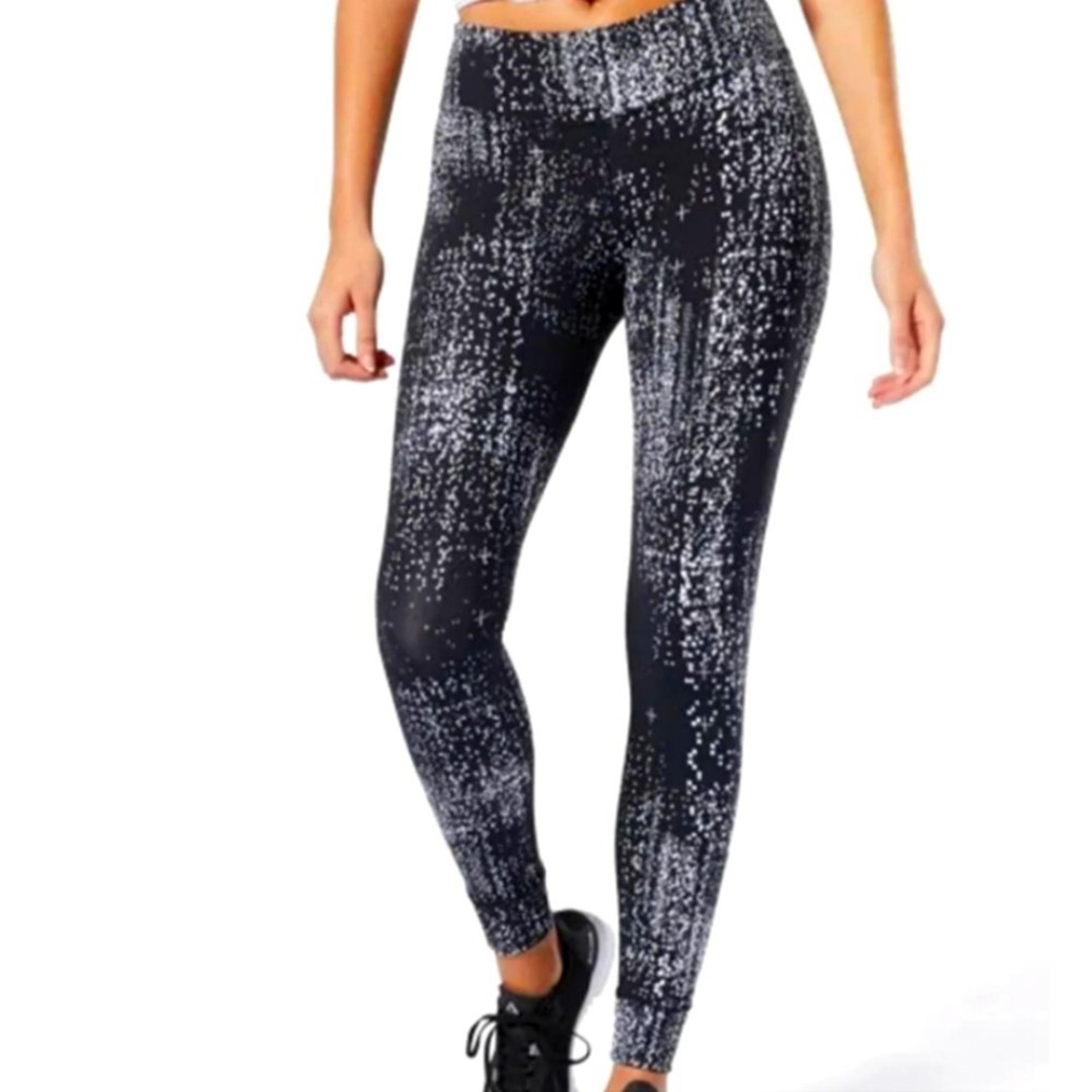 Reebok Speedwick Women's Compression Athletic Leggings Black/White Sz M
