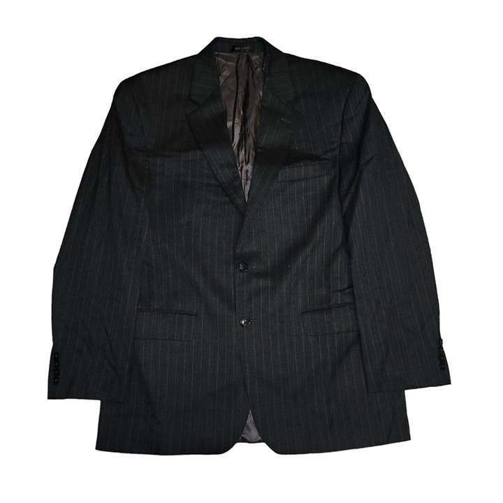 Lauren Ralph Lauren Blazer Mens 41R Wool Sport Coat Jacket Pinstripe Gray