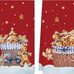 Set of 2 Christmas Kitchen Towels Gingerbread Man 18x26 Inch Dish Towels
