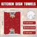 Set of 2 Christmas Kitchen Towels Gingerbread Man 18x26 Inch Dish Towels