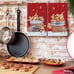 Set of 2 Christmas Kitchen Towels Gingerbread Man 18x26 Inch Dish Towels