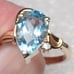 NEW Sky Blue Topaz Gold Ring - ON SALE, LOWEST PRICES ON MERCARI # 834B