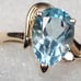 NEW Sky Blue Topaz Gold Ring - ON SALE, LOWEST PRICES ON MERCARI # 834B