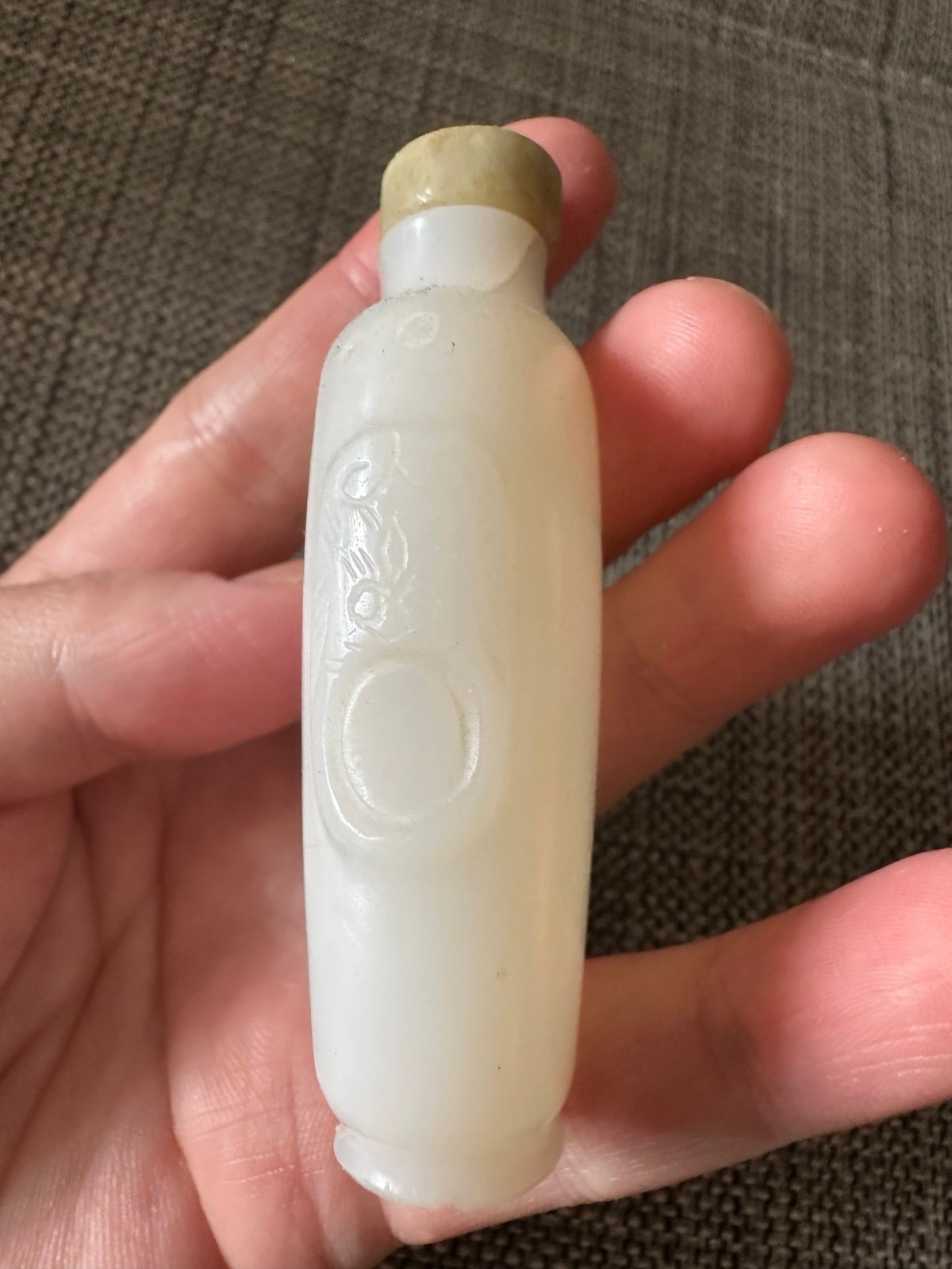 Rare Antique Chinese White Jade snuff bottle