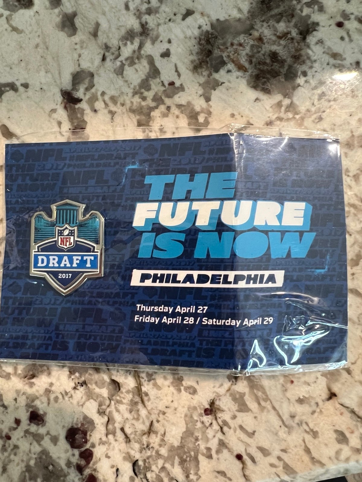 2017 NFL DRAFT COLLECTOR PIN NEW PHILADELPHIA RARE